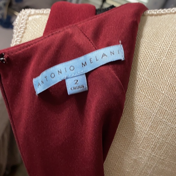 Tailored Burgundy Antonio Melani Size 2 Dress - Picture 7 of 8